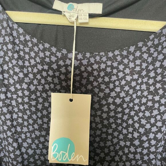 New Boden Abigail Jersey Maxi Midi Dress Sz 12 Long 12L Long Sleeve - Picture 3 of 6